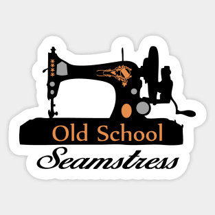 Old-School Seamstress Sticker